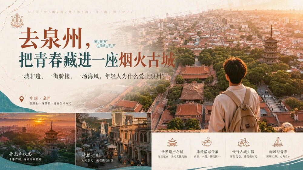 去泉州，把青春藏进一座烟火古城｜城市文旅品牌推介型PPT