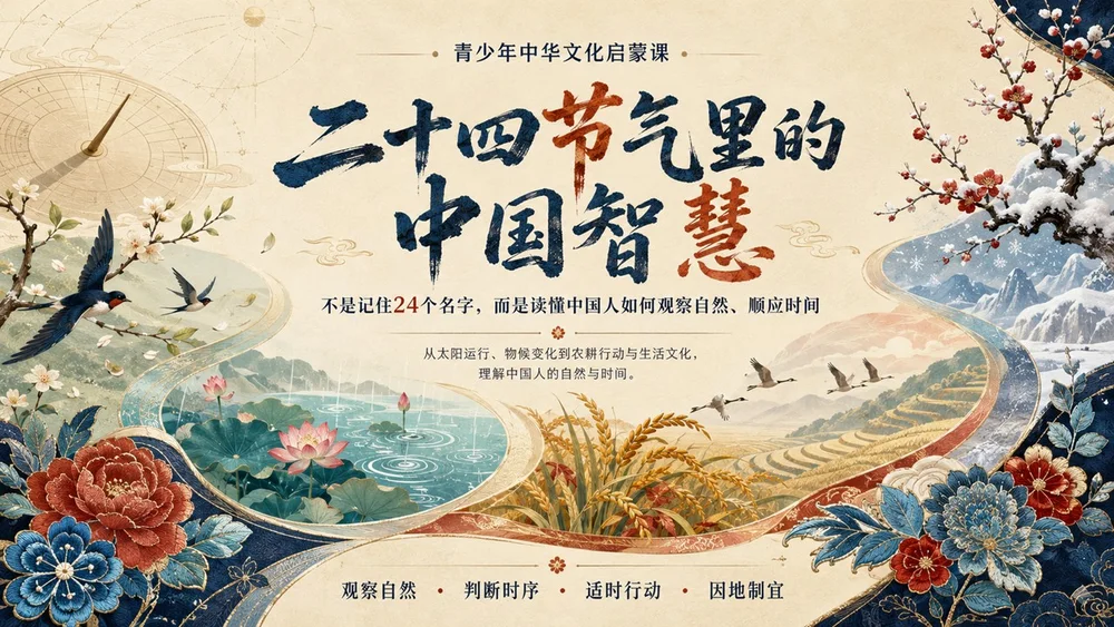 《二十四节气里的中国智慧》青少年中华文化启蒙课之三｜时序物候、农耕生活与传统智慧PPT课件