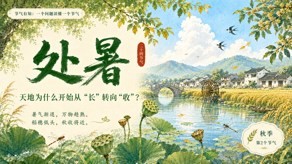节气有知·处暑｜天地为什么开始从“长”转向“收”？