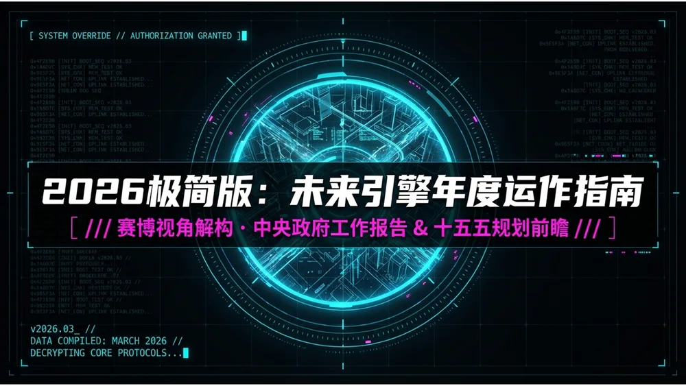 荧光彩色赛博朋克风格政府工作报告PPT