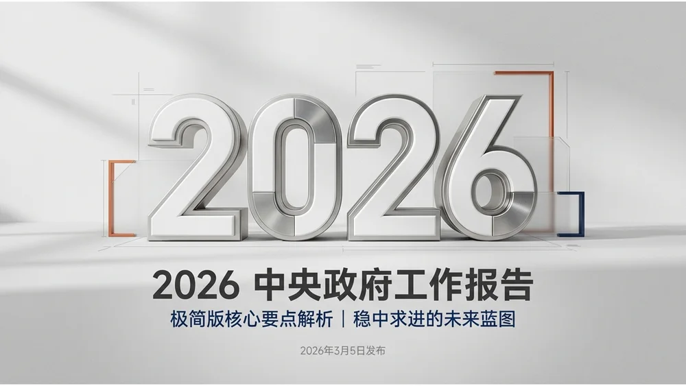 3D立体Octane渲染风格政府工作报告PPT