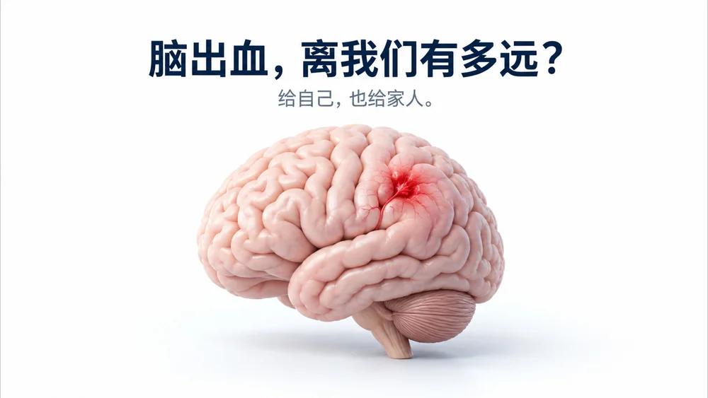 脑出血突然发生怎么办？34页科普PPT，给自己和家人