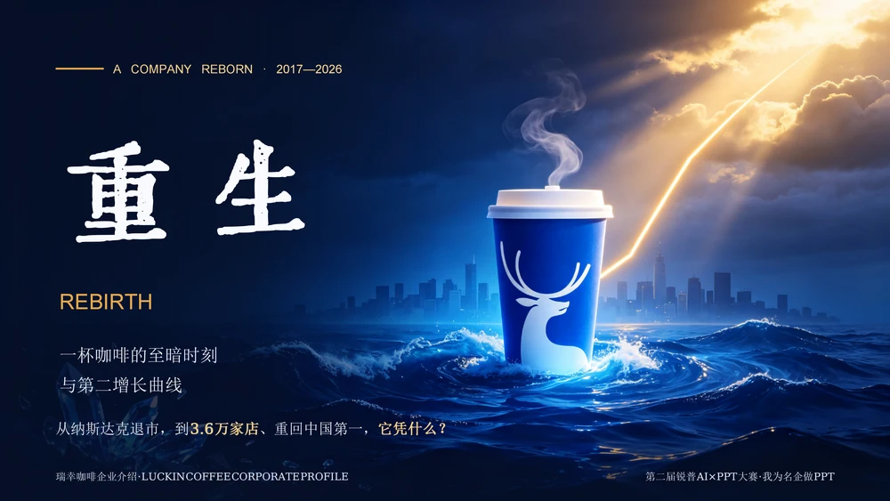 重生：一杯咖啡的至暗时刻与第二增长曲线（瑞幸咖啡企业介绍PPT）