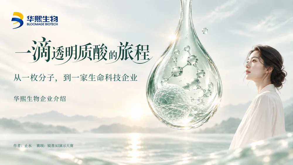 华熙生物｜一滴透明质酸的旅程（可编辑企业介绍PPT）