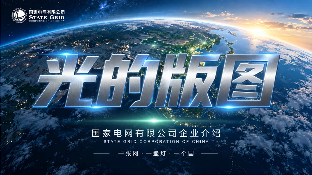 光的版图——国家电网企业介绍PPT【深色版】