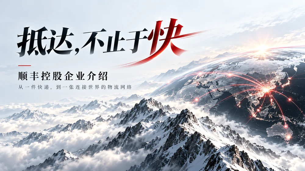 《抵达，不止于快》顺丰控股企业介绍PPT｜高端物流企业品牌宣传汇报模板