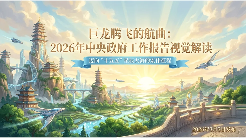 梦幻卡通手绘梦工厂动画风格政府工作报告PPT