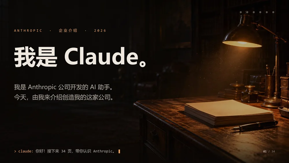 我是Claude：AI亲口讲述的Anthropic企业介绍（动画·可编辑）