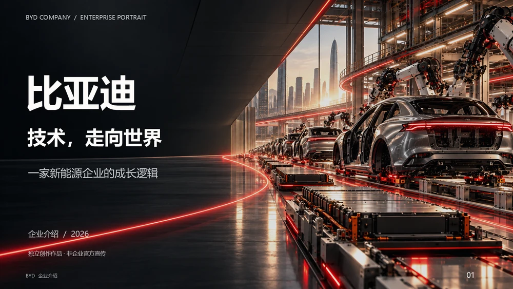 比亚迪：技术，走向世界（企业介绍PPT·可编辑）