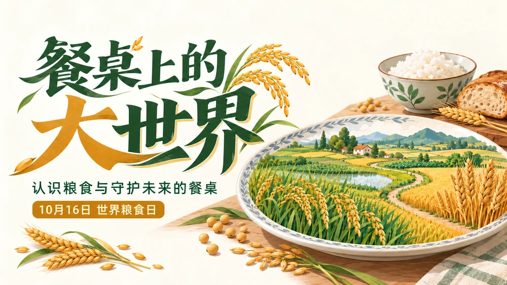 世界粮食日科普PPT｜餐桌上的大世界