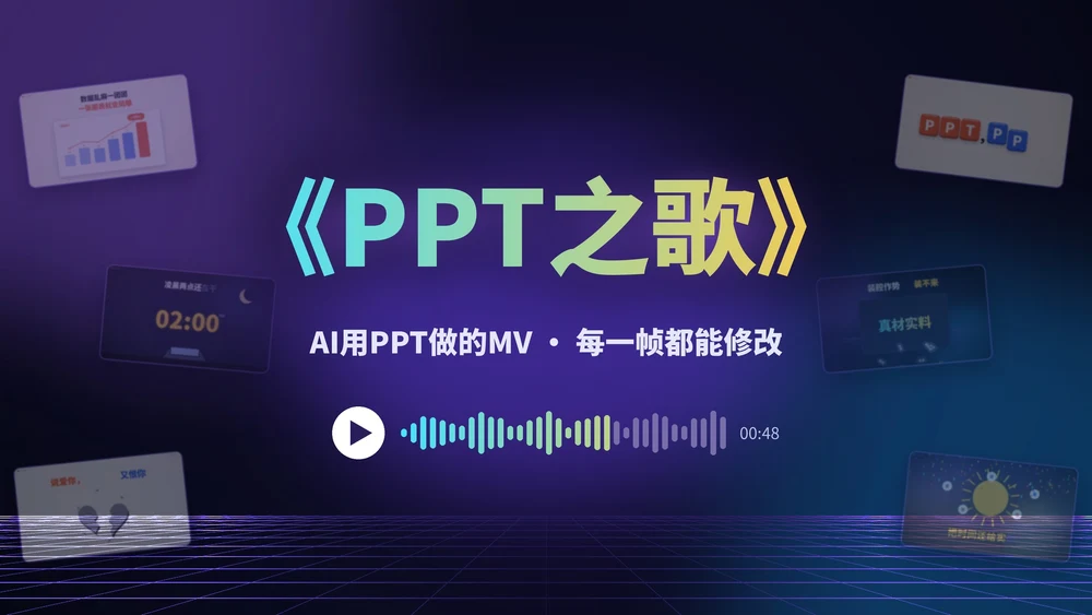 《PPT之歌》动画PPT｜AI用PPT给PPT写了首歌（内嵌原创歌曲·全程自动播放）