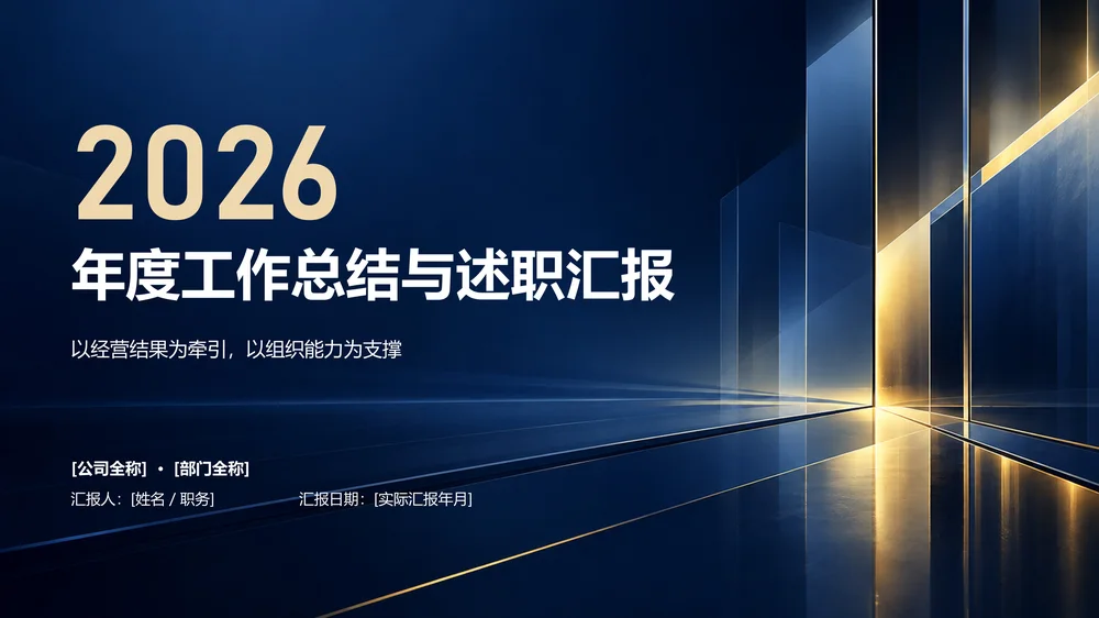 部门负责人年终总结汇报PPT【可编辑模板】