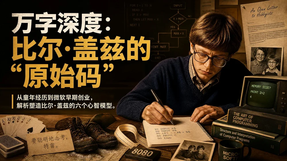 比尔·盖兹的“原始码”：六个塑造早年人生的心智模型