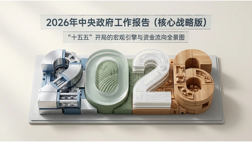 创意3D立体图标风格政府工作报告PPT