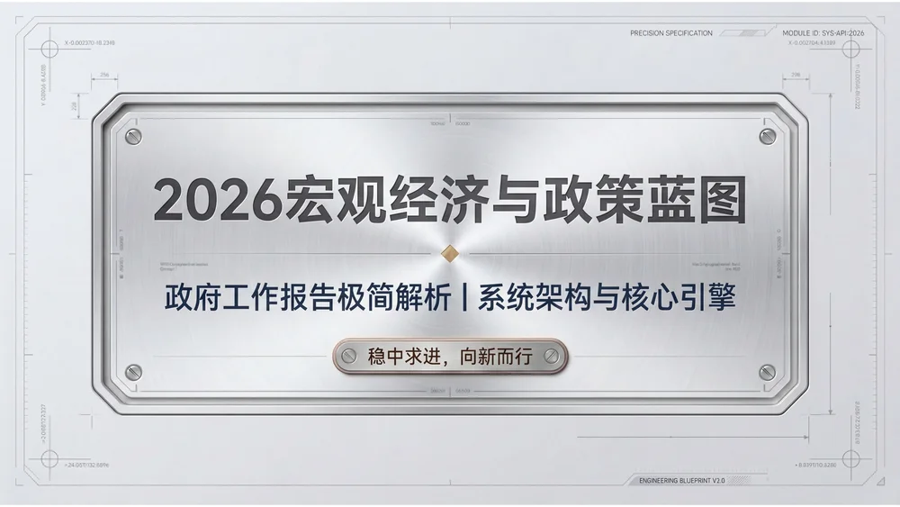 简约钛金属风格政府工作报告PPT