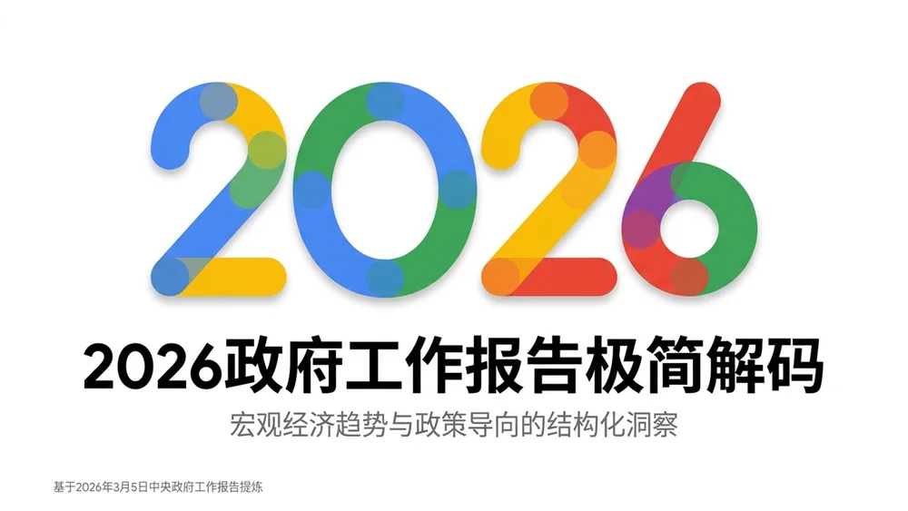 四色扁平谷歌品牌风格政府工作报告PPT