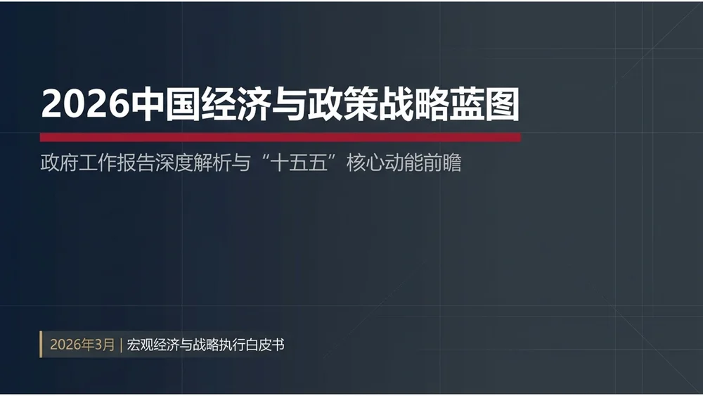 商务白皮书管理咨询风格政府工作报告PPT