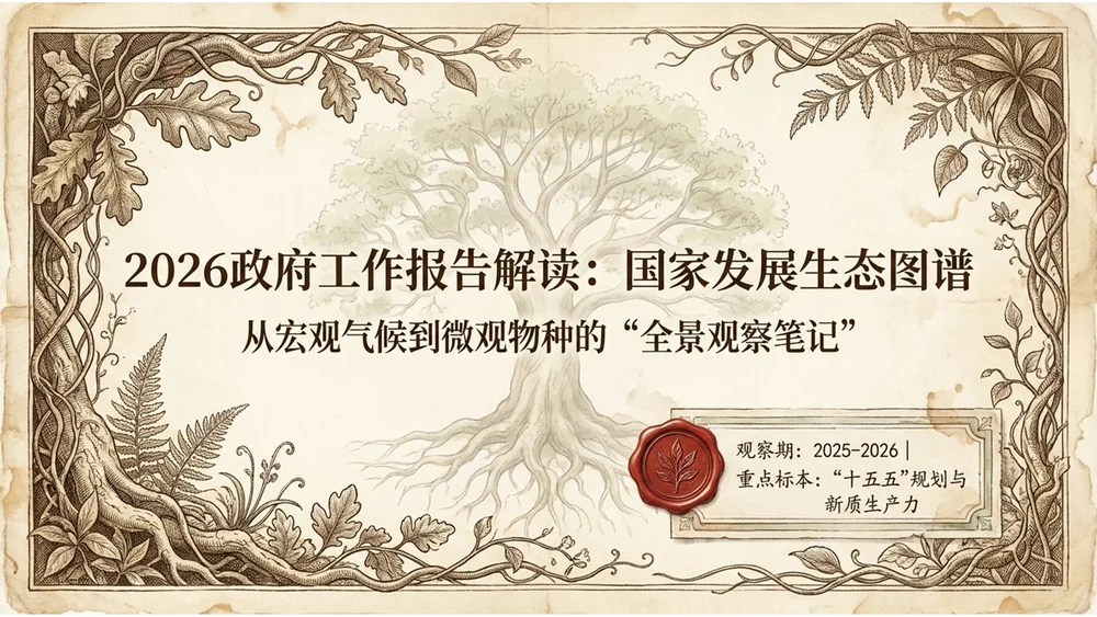 复古手绘博物馆图谱风格政府工作报告PPT