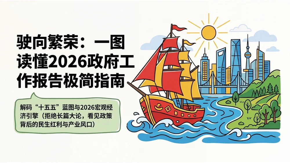 彩色扁平卡通手绘风格政府工作报告PPT