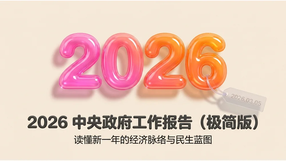 C4D充气塑料气球风格政府工作报告PPT
