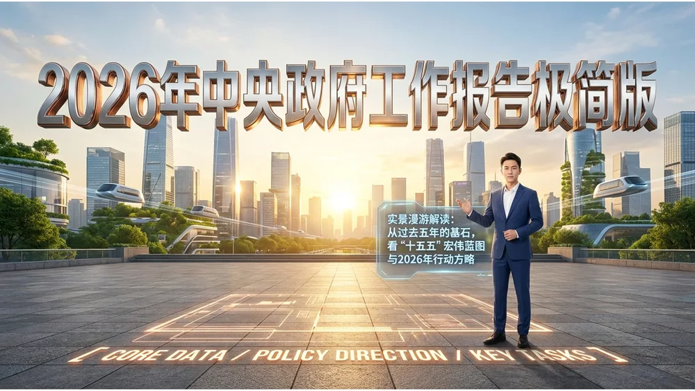 超级实拍场景化风格政府工作报告PPT