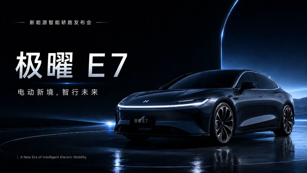 极曜 E7智能汽车发布会PPT