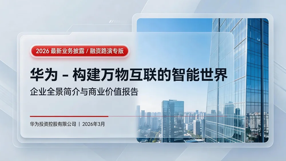 冰透水晶质感型｜华为企业全景价值解析PPT