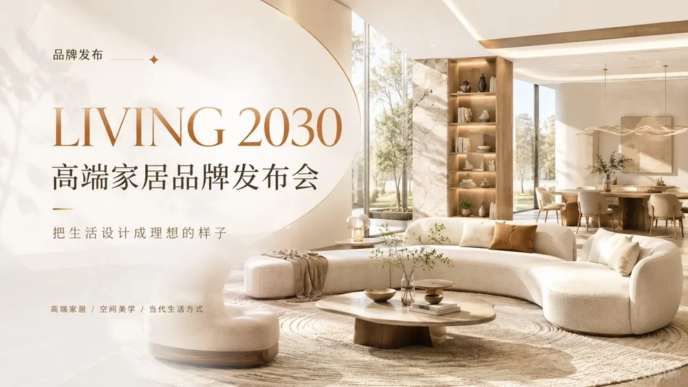 living高端家居品牌发布会PPT
