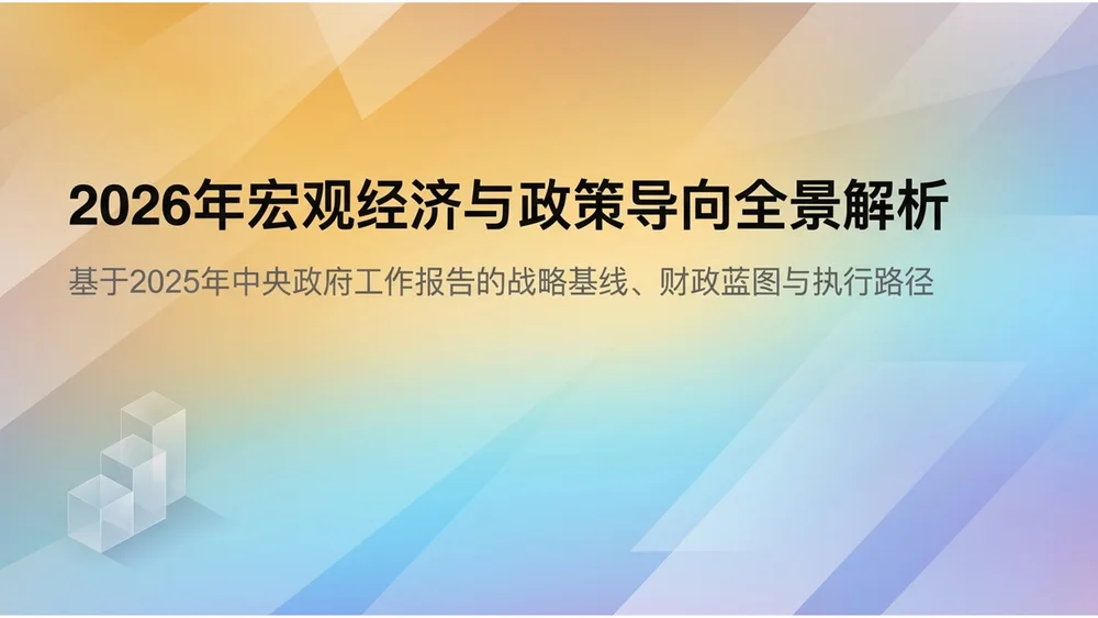 橙紫渐变玻璃科技政府工作报告PPT