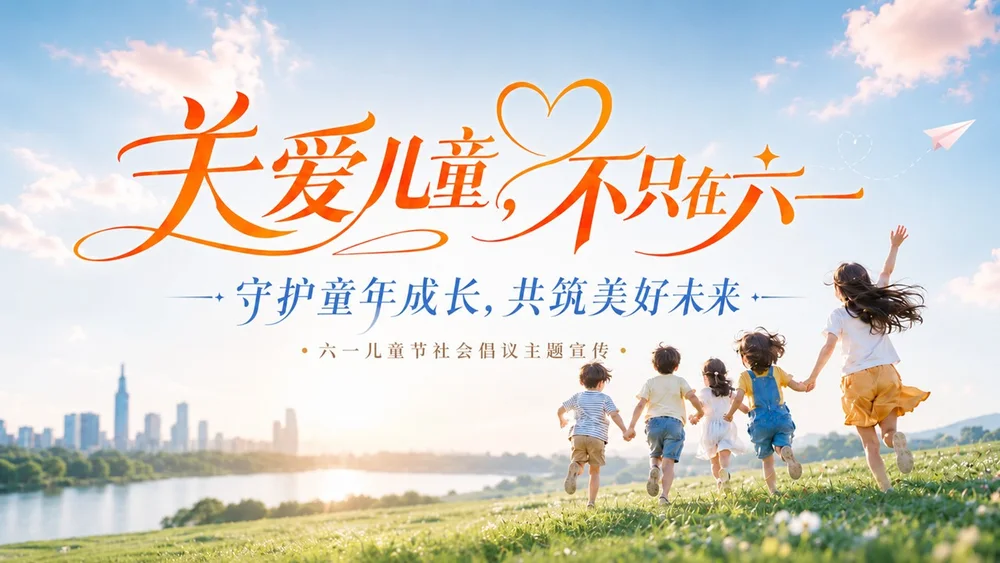 关爱儿童不止在六一宣传PPT