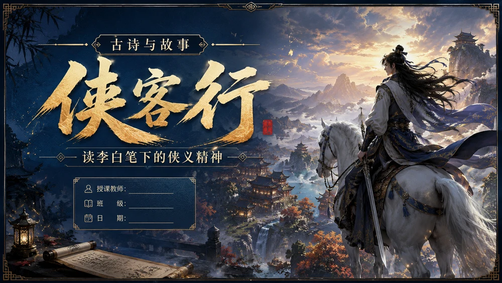 古诗与故事_侠客行