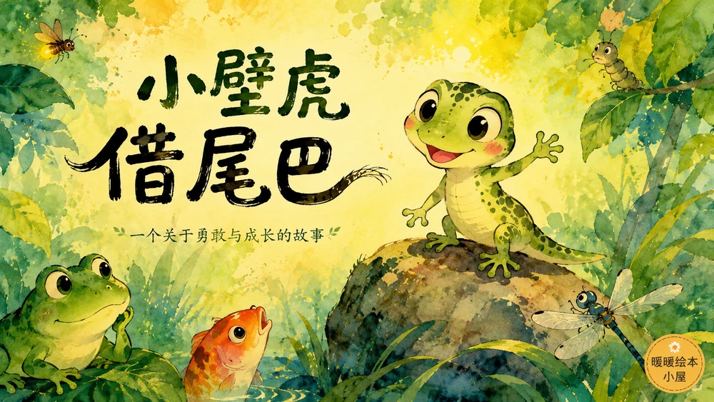 小壁虎借尾巴（儿童绘本故事演示PPT）