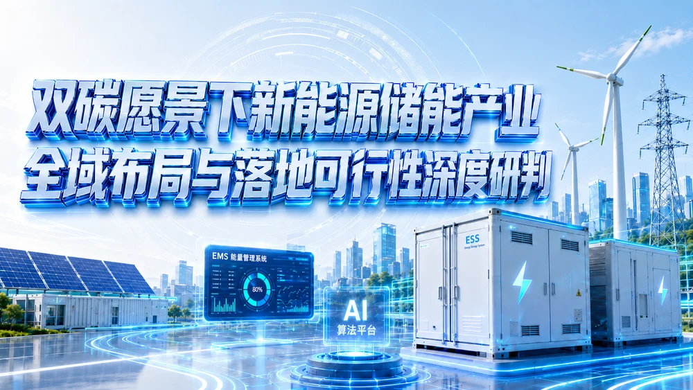 双碳愿景下新能源储能产业全域布局与落地可行性深度研判