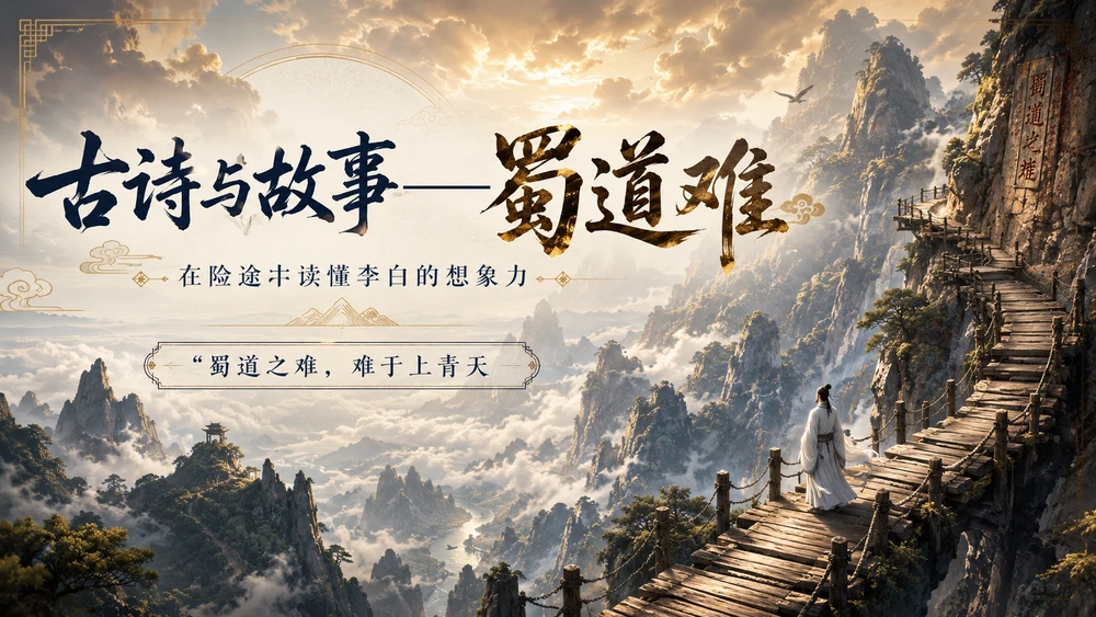 古诗与故事——蜀道难【CG风格】2K
