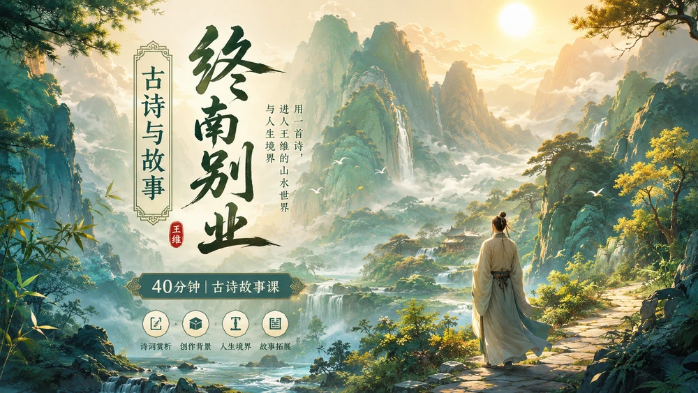 古诗与故事——终南别业【CG风格】2K