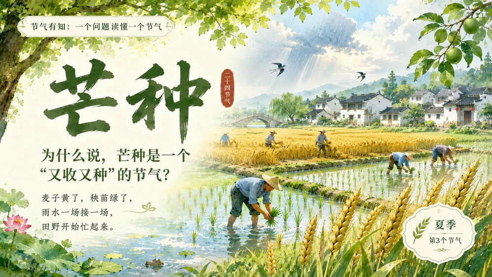 节气有知·芒种｜为什么说芒种又收又种？