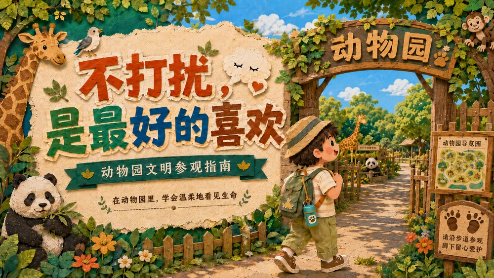不打扰，是最好的喜欢｜动物园文明参观指南 PPT