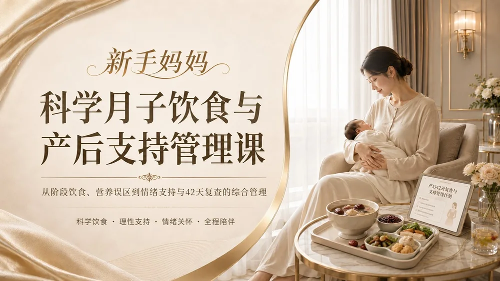 科学月子饮食与产后支持管理PPT 新手妈妈指导手册之三