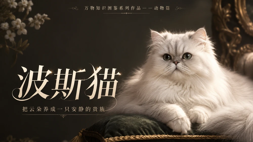 万物知识图鉴系列作品PPT——波斯猫【4K】