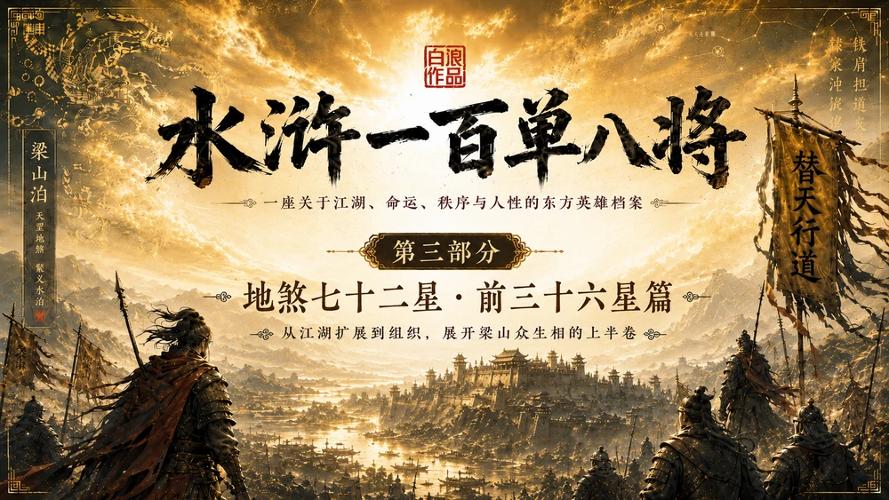 水浒一百单八将｜第三部分：地煞七十二星·前三十六星篇PPT