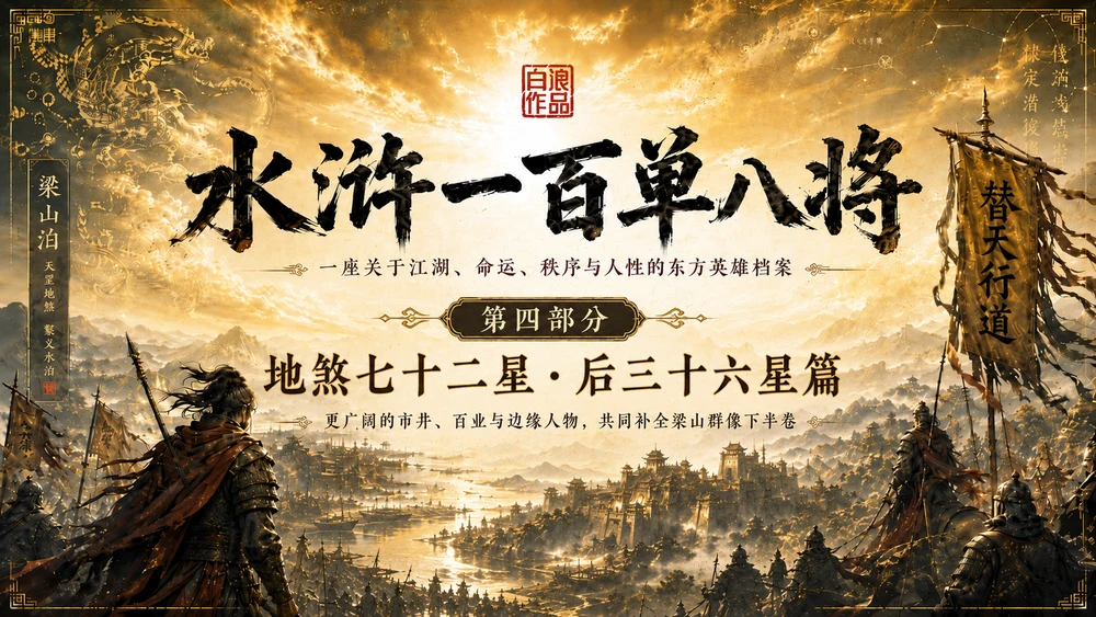 水浒一百单八将｜第四部分：地煞七十二星·后三十六星篇PPT
