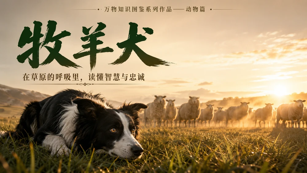 万物知识图鉴系列作品PPT——牧羊犬【4K】