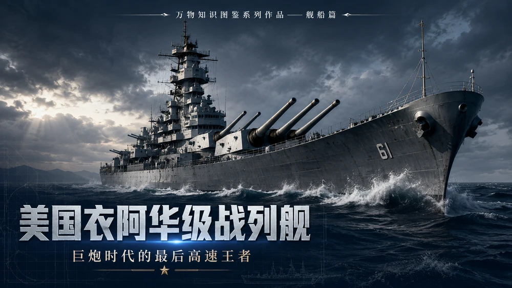 万物知识图鉴系列作品PPT——美国衣阿华级战列舰【4K】