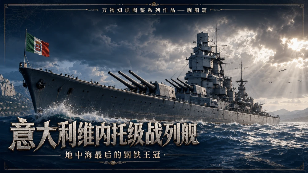 万物知识图鉴系列作品PPT——意大利维内托级战列舰【4K】