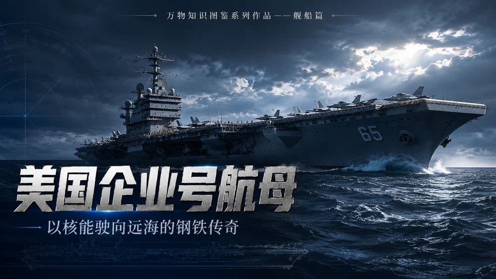 万物知识图鉴系列作品PPT——美国企业号航母【4K】