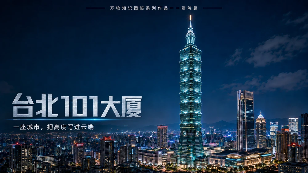 万物知识图鉴系列作品PPT——台北101大厦【4K】