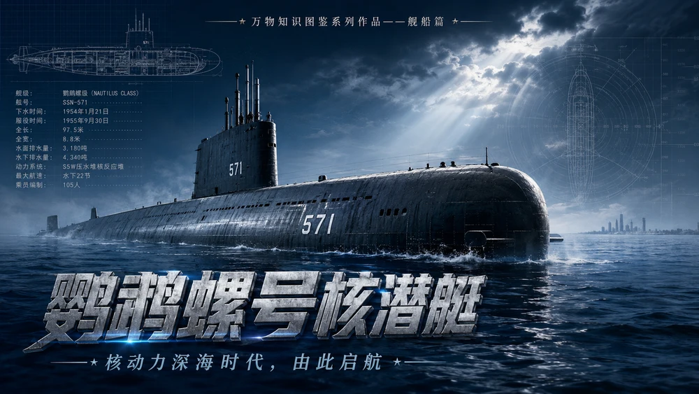万物知识图鉴系列作品PPT——鹦鹉螺号核潜艇【4K】