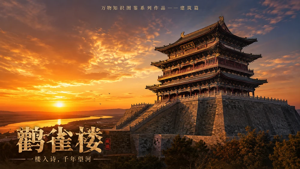 万物知识图鉴系列作品PPT——鹳雀楼【4K】