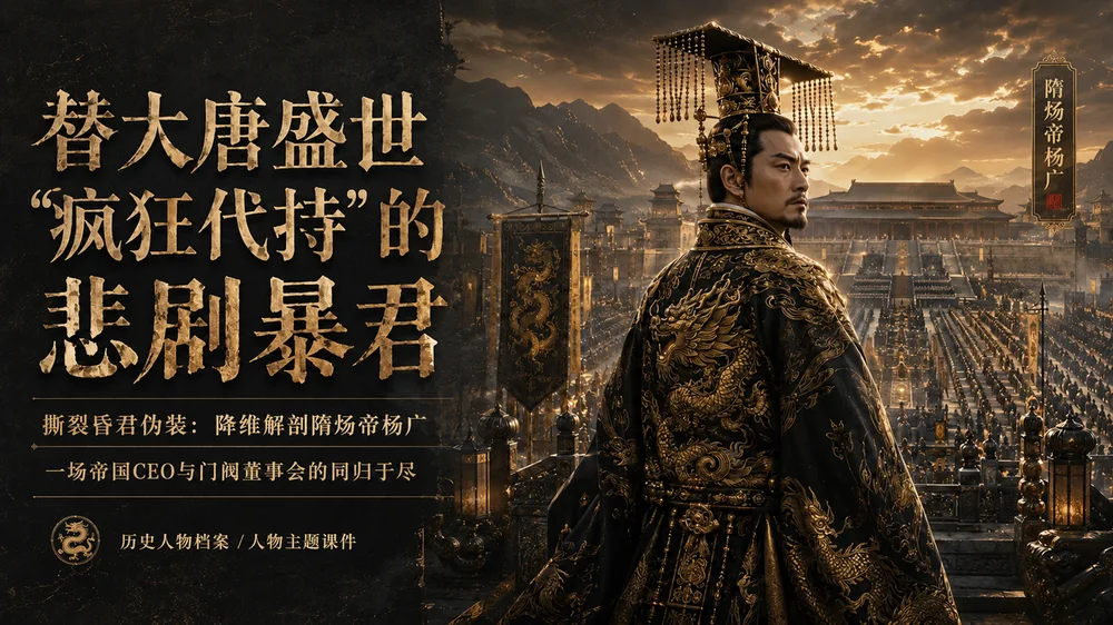 隋炀帝杨广-历史人物档案PPT课件