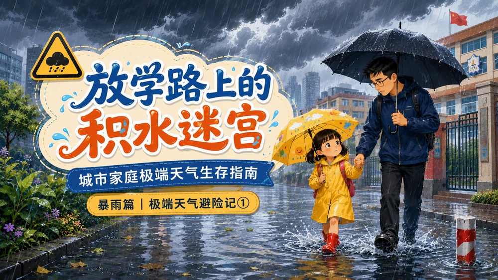 暴雨篇｜极端天气避险记PPT